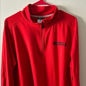 Red Nike Georgia Men's Quarter Zip